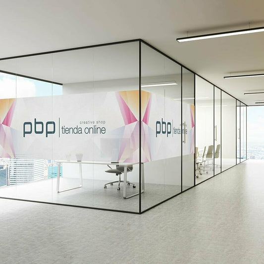 Vinilo para cristales pegado interior