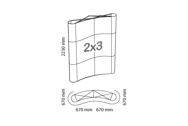 Pop Up Magnético Curvo