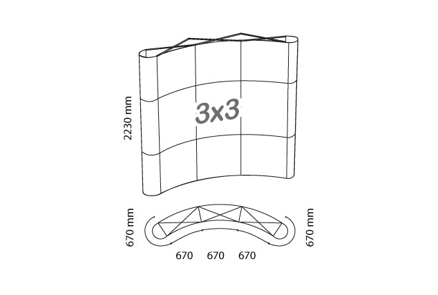 Pop Up Magnético Curvo
