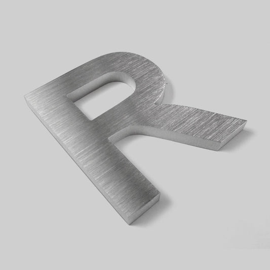 Letras 3D Aluminio Cepillado